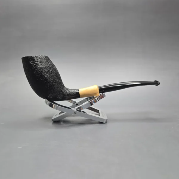 MBSD Briars Modern Masters 3 Sandblasted Tulip w/ Boxwood Handmade Briar Pipe, New - Image 4