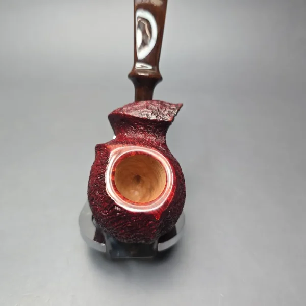 Buckeye Hand Made Contrast Sandblasted Fugu Briar Pipe, New - Image 6