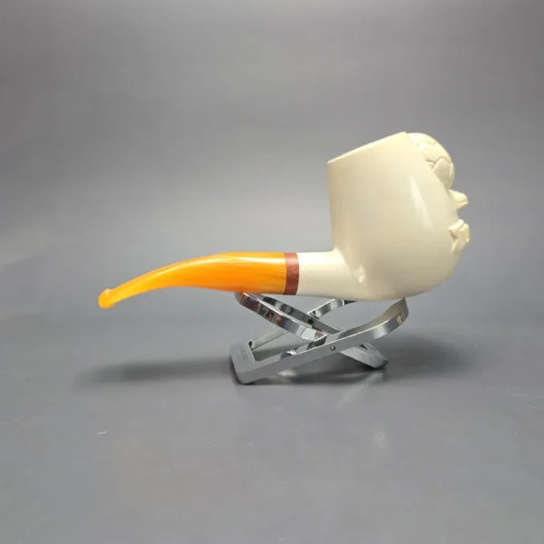 MBSD Meerschaum Deluxe World Cup 2026 Carved Brandy Block Meerschaum Pipe, Briar-Mortise, New - Image 5