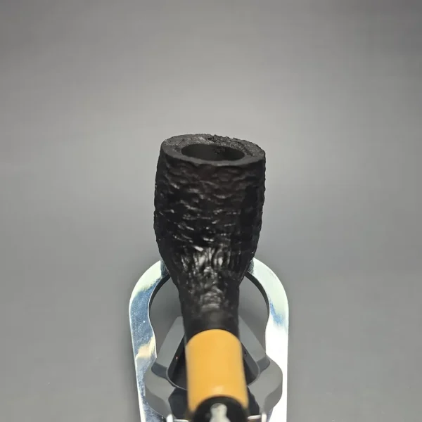 MBSD Briars by Piero Vitale Black Rusticated Billiard w/ Boxwood, Briar Pipe, New - Image 6