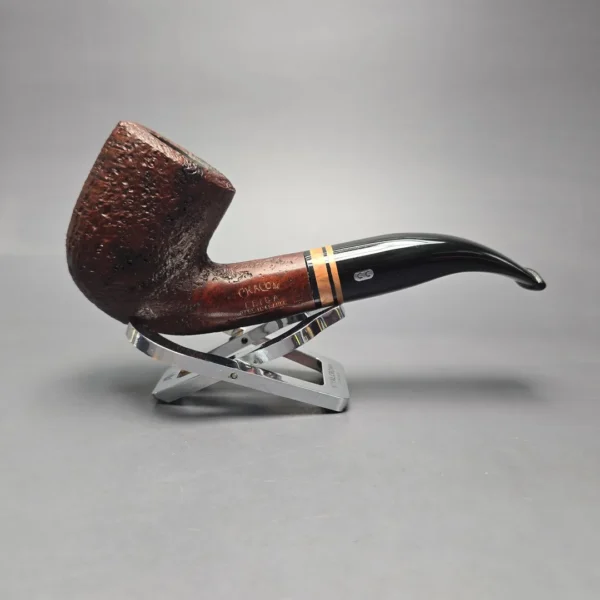 Chacom Erica 1205 Sandblasted Bent Billiard Estate Briar Pipe, Unsmoked - Image 3