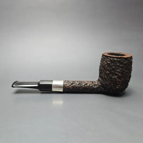 Peterson (c.1945-63) Donegal Rocky 53 EX Rusticated Lovat w/ Silver Estate Briar Pipe, Irish Estates - Image 4