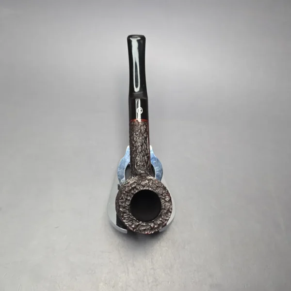 James Upshall Bark Group 6 Rusticated "Trafalgar" Billiard Estate Briar Pipe, Unsmoked - Image 6