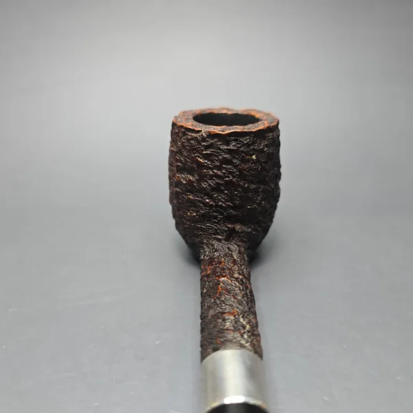 Peterson (c.1945-63) Donegal Rocky 53 EX Rusticated Lovat w/ Silver Estate Briar Pipe, Irish Estates - Image 5