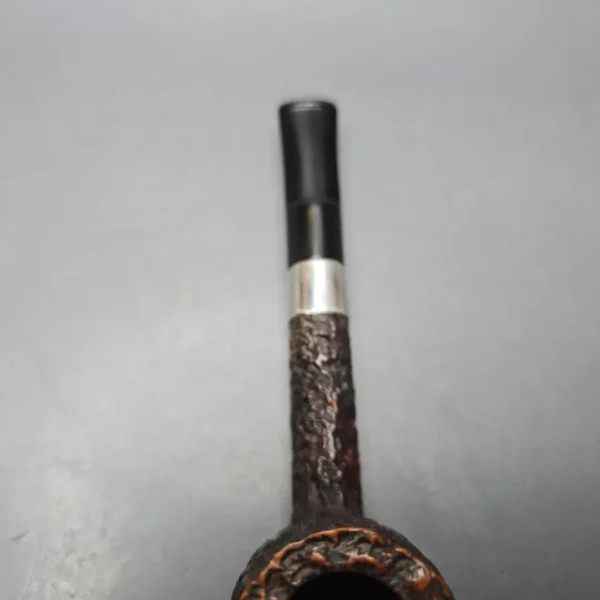 Peterson (c.1945-63) Donegal Rocky 53 EX Rusticated Lovat w/ Silver Estate Briar Pipe, Irish Estates - Image 7