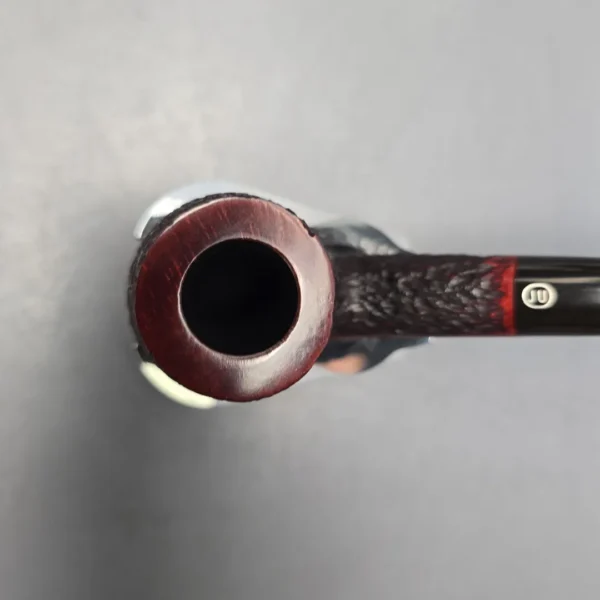 James Upshall Bark Group 6 Partially Rusticated Bent Billiard Estate Briar Pipe, Unsmoked - Image 7
