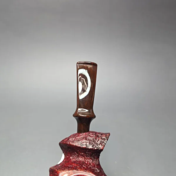 Buckeye Hand Made Contrast Sandblasted Fugu Briar Pipe, New - Image 7