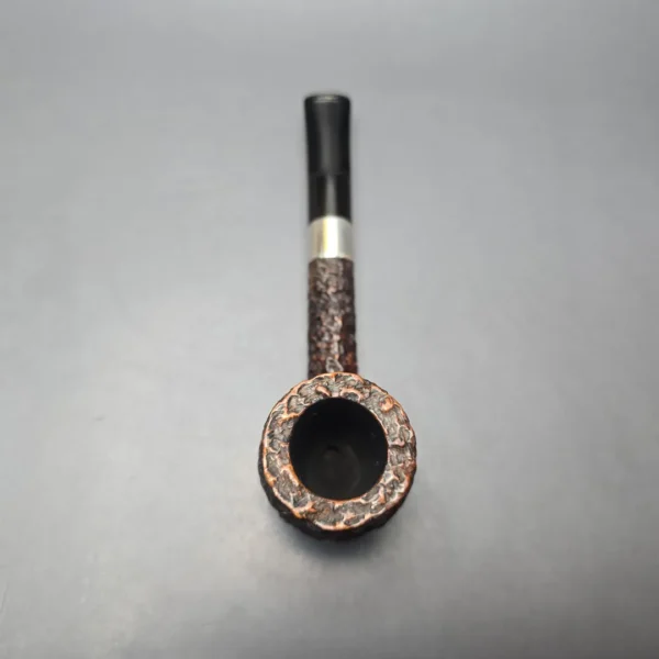 Peterson (c.1945-63) Donegal Rocky 53 EX Rusticated Lovat w/ Silver Estate Briar Pipe, Irish Estates - Image 8