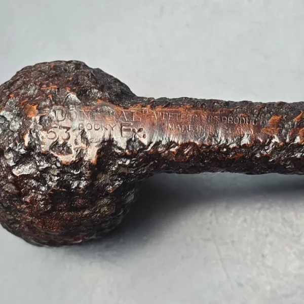 Peterson (c.1945-63) Donegal Rocky 53 EX Rusticated Lovat w/ Silver Estate Briar Pipe, Irish Estates - Image 11