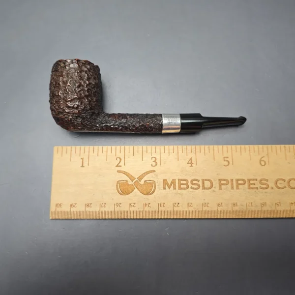 Peterson (c.1945-63) Donegal Rocky 53 EX Rusticated Lovat w/ Silver Estate Briar Pipe, Irish Estates - Image 12