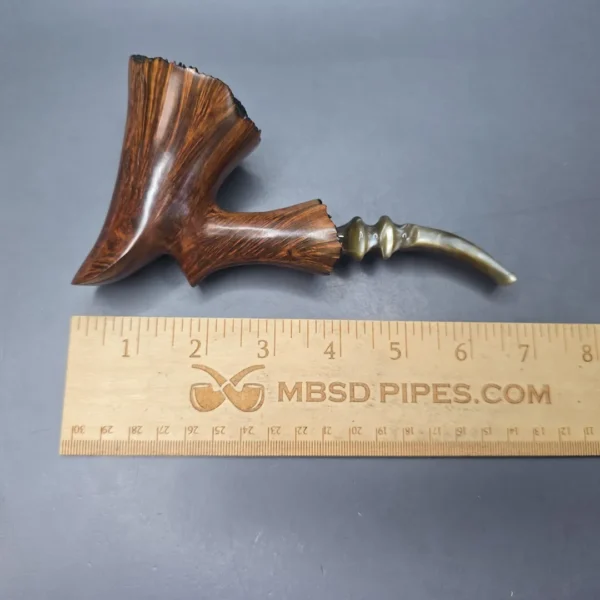 Ben Wade (Preben Holm) Golden Walnut XL Smooth Freehand Estate Briar Pipe, Danish Estates - Image 12