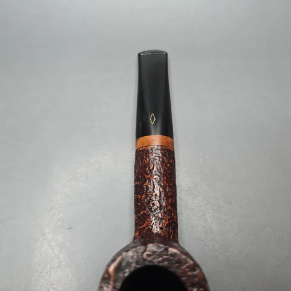 Brebbia 710 Jumbo Magnum Sandblasted Billiard Estate Briar Pipe, Unsmoked - Image 7