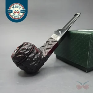 Peterson Cobble 150 Rusticated & Sandblasted Bulldog w/ Silver Briar Pipe, New
