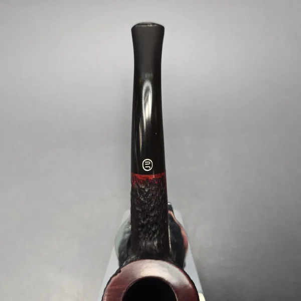 James Upshall Bark Group 6 Partially Rusticated Bent Billiard Estate Briar Pipe, Unsmoked - Image 9