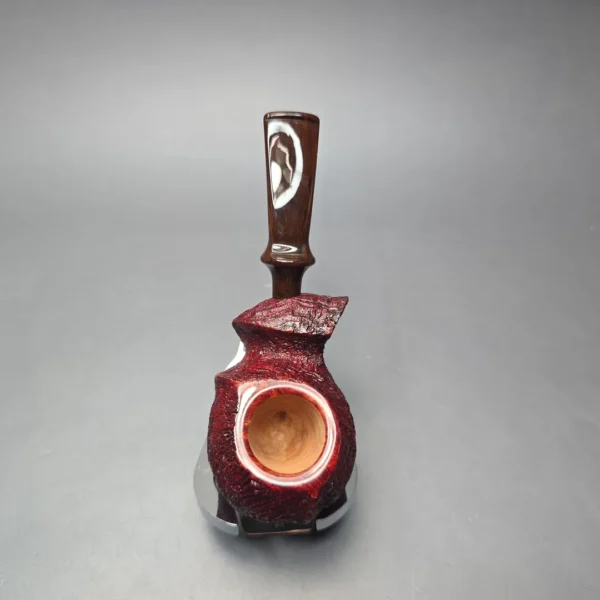 Buckeye Hand Made Contrast Sandblasted Fugu Briar Pipe, New - Image 8