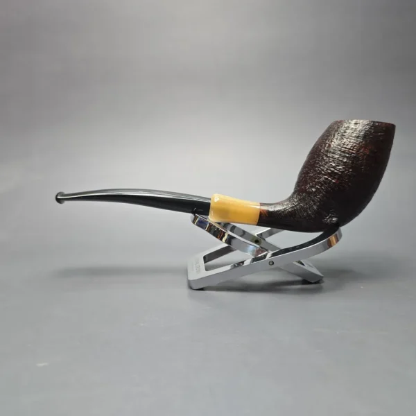 MBSD Briars Modern Masters 3 Sandblasted Tulip w/ Faux Horn Handmade Briar Pipe, New - Image 3