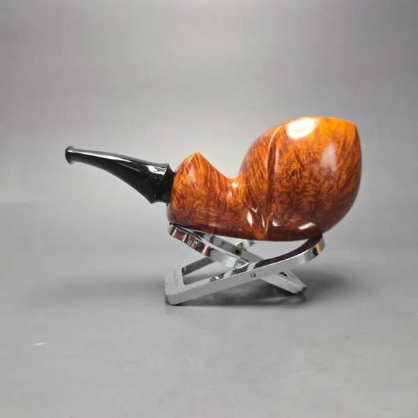 Peter Toth Smooth Asymmetric Blowfish Handmade Briar Pipe, New - Image 4