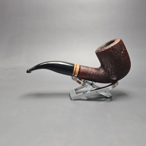Chacom Erica 1205 Sandblasted Bent Billiard Estate Briar Pipe, Unsmoked - Image 5