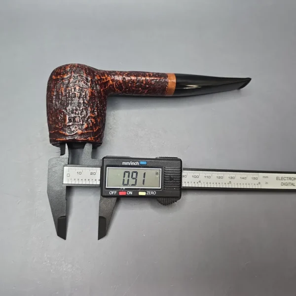 Brebbia 710 Jumbo Magnum Sandblasted Billiard Estate Briar Pipe, Unsmoked - Image 12