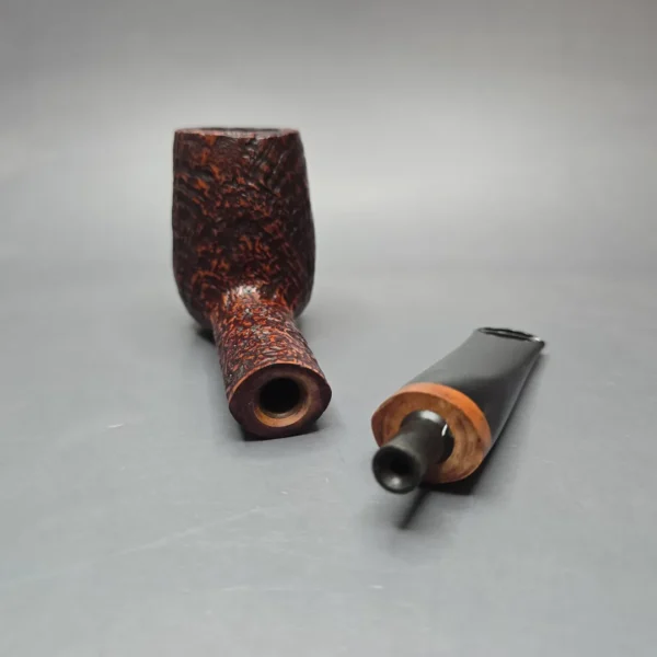 Brebbia 710 Jumbo Magnum Sandblasted Billiard Estate Briar Pipe, Unsmoked - Image 14