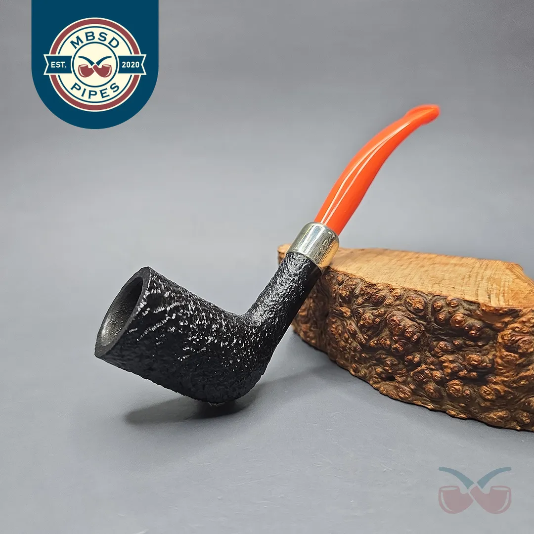 Peterson 2022 Halloween Pipe 124 Sandblasted Dublin w/ Nickel Estate Briar Pipe, Unsmoked
