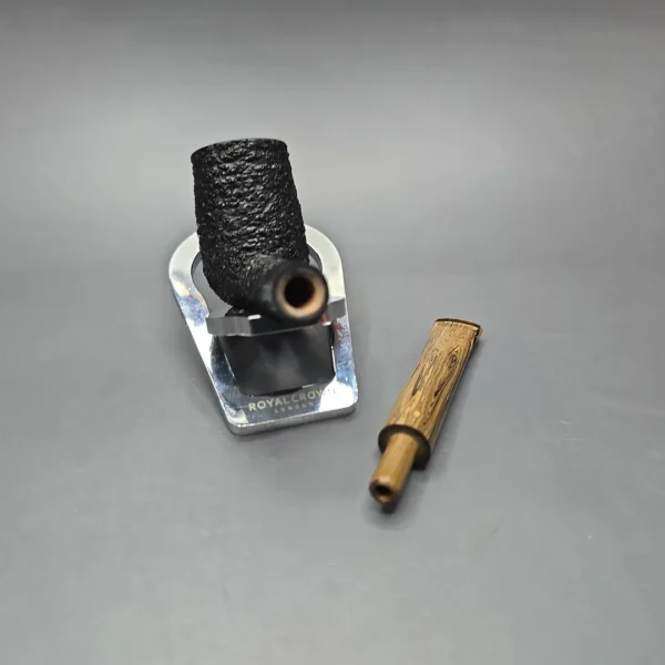 Walt Cannoy Cardinal House Munn Rusticated Stack Biliard Estate Briar Pipe, American Estates - Image 15