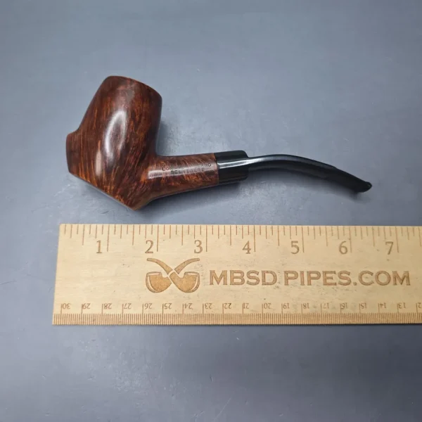 Charatan's Make First Lane Era (1961-5) Belvedere Extra Large Free Shape Smooth "Keel" Bent Billiard Estate Briar Pipe, English Estates - Image 13