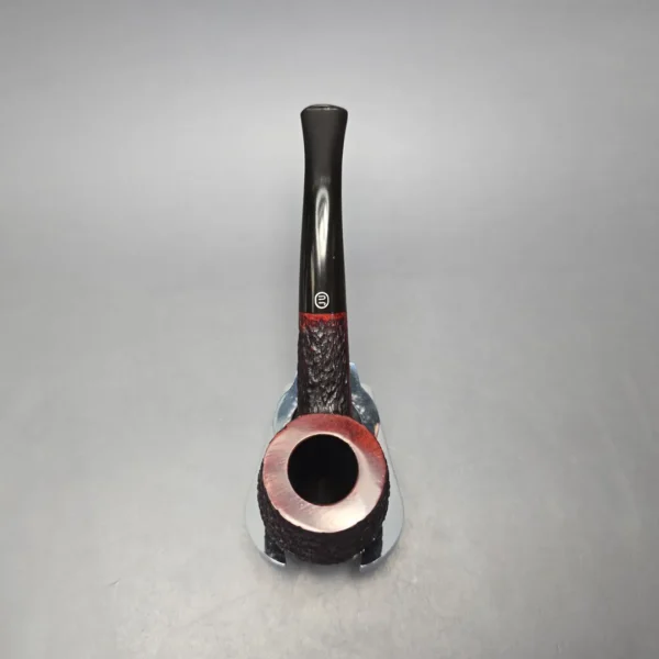 James Upshall Bark Group 6 Partially Rusticated Bent Billiard Estate Briar Pipe, Unsmoked - Image 6