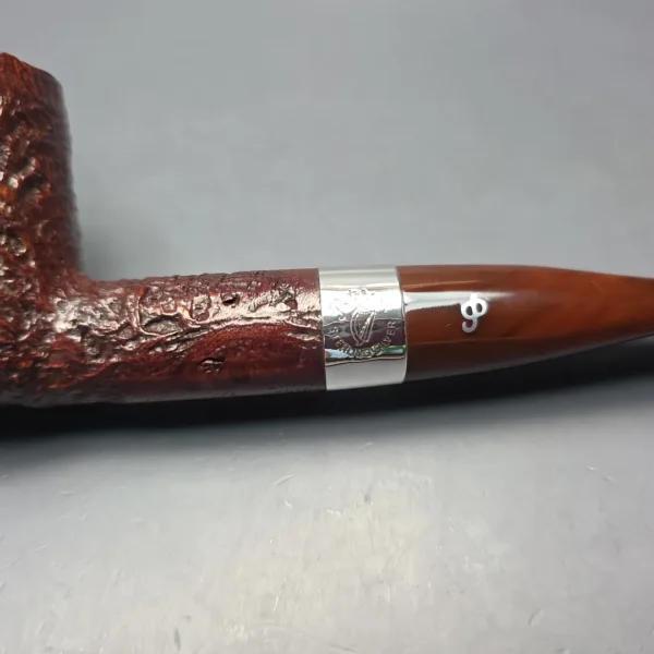 Peterson Irish Harp 106 Sandblasted Billiard w/ Silver Briar Pipe, New - Image 11