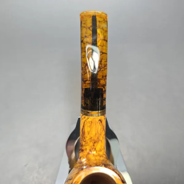 Chacom Atlas Yellow 42 Smooth Bent Billiard Estate Briar Pipe, Unsmoked - Image 9