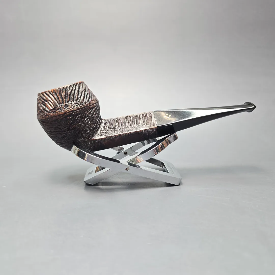 Sasieni Family Era (c.1946-50) Four Dot Brooklands Rusticated Bulldog Estate Briar Pipe, English Estates - Image 2