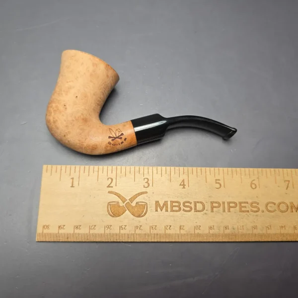 Morgan Bones Sandblasted Calabash (Unsmoked Estate) - Image 12