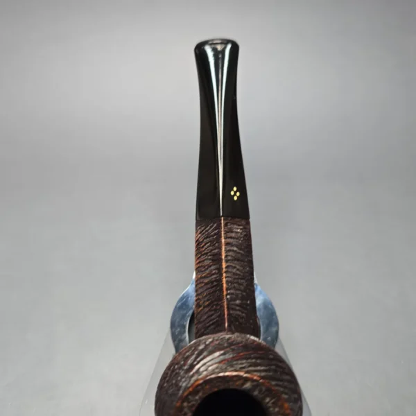Sasieni Family Era (c.1946-50) Four Dot Brooklands Rusticated Bulldog Estate Briar Pipe, English Estates - Image 8