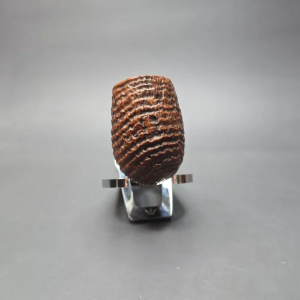 Sasieni Family Era (c.1960-79) Four Dot Ruff Root Viscount Lascelles S Sandblasted Bent Billiard Estate Briar Pipe, English Estates - Image 3