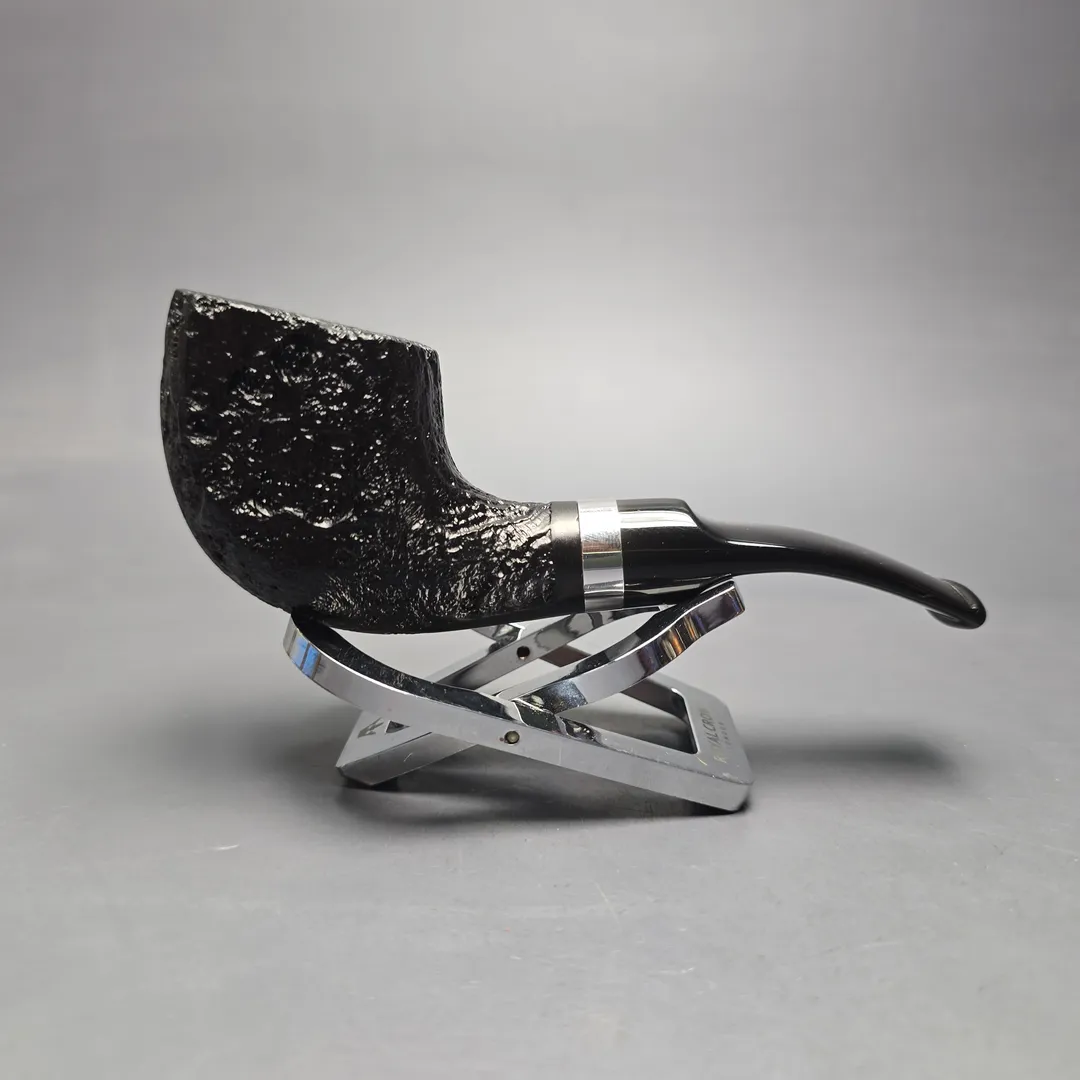 Morgan BlackJack 31 Sandblasted Panel Horn Briar Pipe, Unsmoked - Image 2