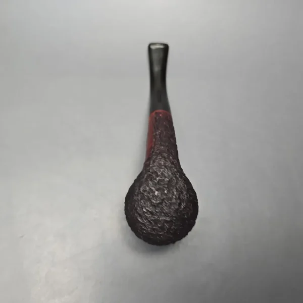 James Upshall Bark Group 6 Partially Rusticated Bent Billiard Estate Briar Pipe, Unsmoked - Image 10