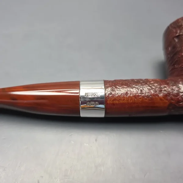 Peterson Irish Harp 106 Sandblasted Billiard w/ Silver Briar Pipe, New - Image 12