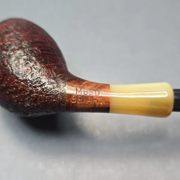 MBSD Briars Modern Masters 3 Sandblasted Tulip w/ Faux Horn Handmade Briar Pipe, New - Image 11