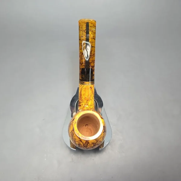 Chacom Atlas Yellow 42 Smooth Bent Billiard Estate Briar Pipe, Unsmoked - Image 10