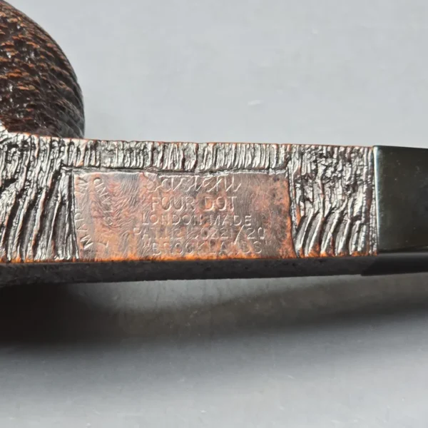 Sasieni Family Era (c.1946-50) Four Dot Brooklands Rusticated Bulldog Estate Briar Pipe, English Estates - Image 11