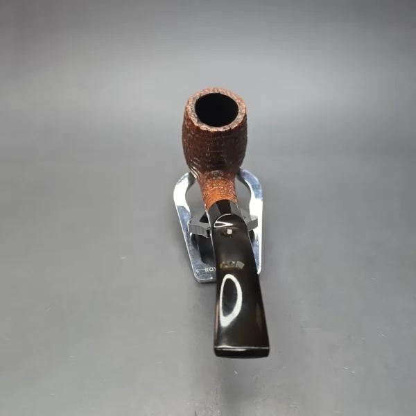 Sasieni Family Era (c.1960-79) Four Dot Ruff Root Viscount Lascelles S Sandblasted Bent Billiard Estate Briar Pipe, English Estates - Image 5