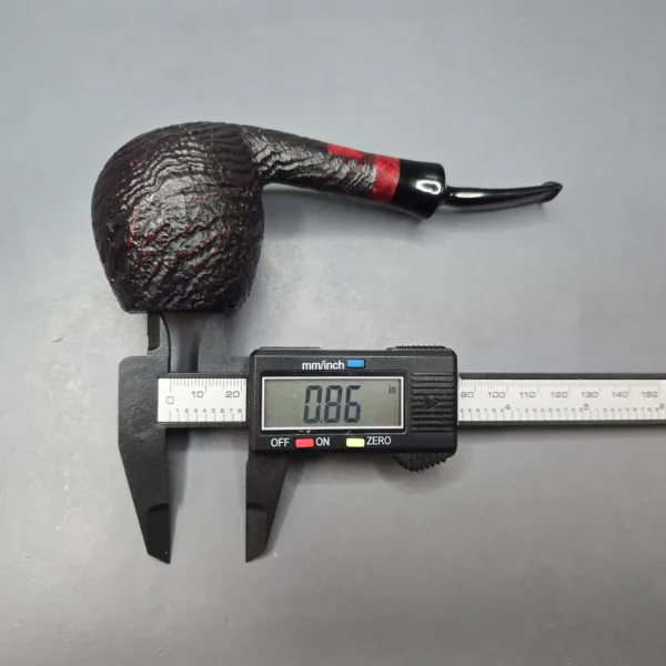 Johs Large Sandblasted Brandy Estate Briar Pipe, Unsmoked - Image 12
