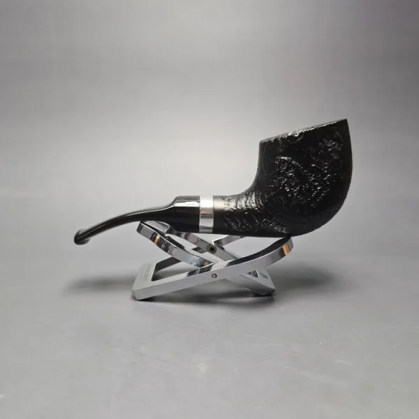 Morgan BlackJack 31 Sandblasted Panel Horn Briar Pipe, Unsmoked - Image 4