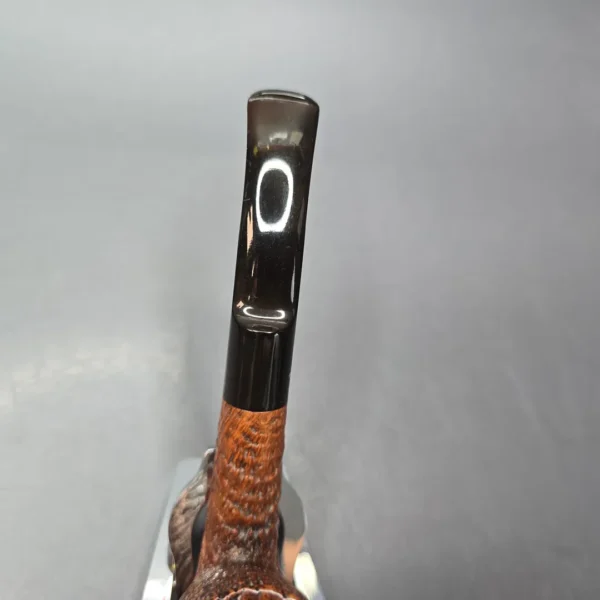 Sasieni Family Era (c.1960-79) Four Dot Ruff Root Viscount Lascelles S Sandblasted Bent Billiard Estate Briar Pipe, English Estates - Image 7