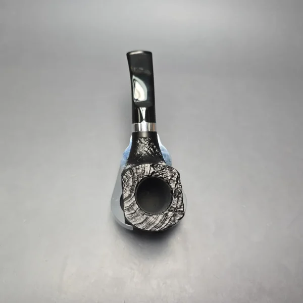 Morgan BlackJack 31 Sandblasted Panel Horn Briar Pipe, Unsmoked - Image 9