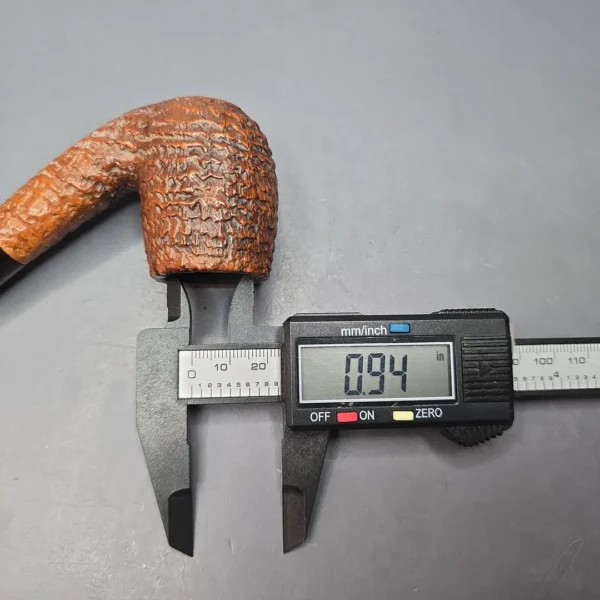 Sasieni Family Era (c.1960-79) Four Dot Ruff Root Viscount Lascelles S Sandblasted Bent Billiard Estate Briar Pipe, English Estates - Image 13