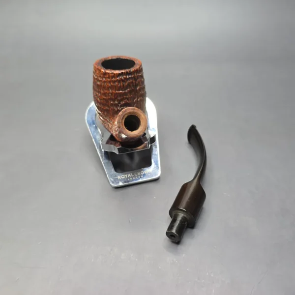 Sasieni Family Era (c.1960-79) Four Dot Ruff Root Viscount Lascelles S Sandblasted Bent Billiard Estate Briar Pipe, English Estates - Image 14