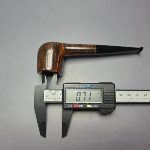 Walt Cannoy Cardinal House Langford Smooth Contrast Billiard Handmade Briar Pipe, New - Image 11