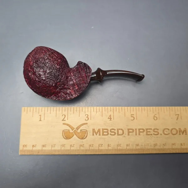 Buckeye Hand Made Contrast Sandblasted Fugu Briar Pipe, New - Image 11