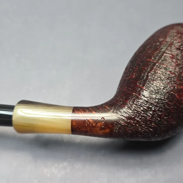 MBSD Briars Modern Masters 3 Sandblasted Tulip w/ Faux Horn Handmade Briar Pipe, New - Image 12